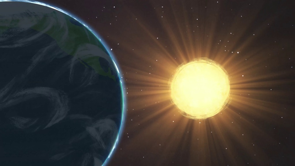 NASA 위성 관측으로 태양에서 들어오는 에너지와 지구에서 우주로 나가는 복사에너지를 측정하는 지구 에너지 예산 시각화